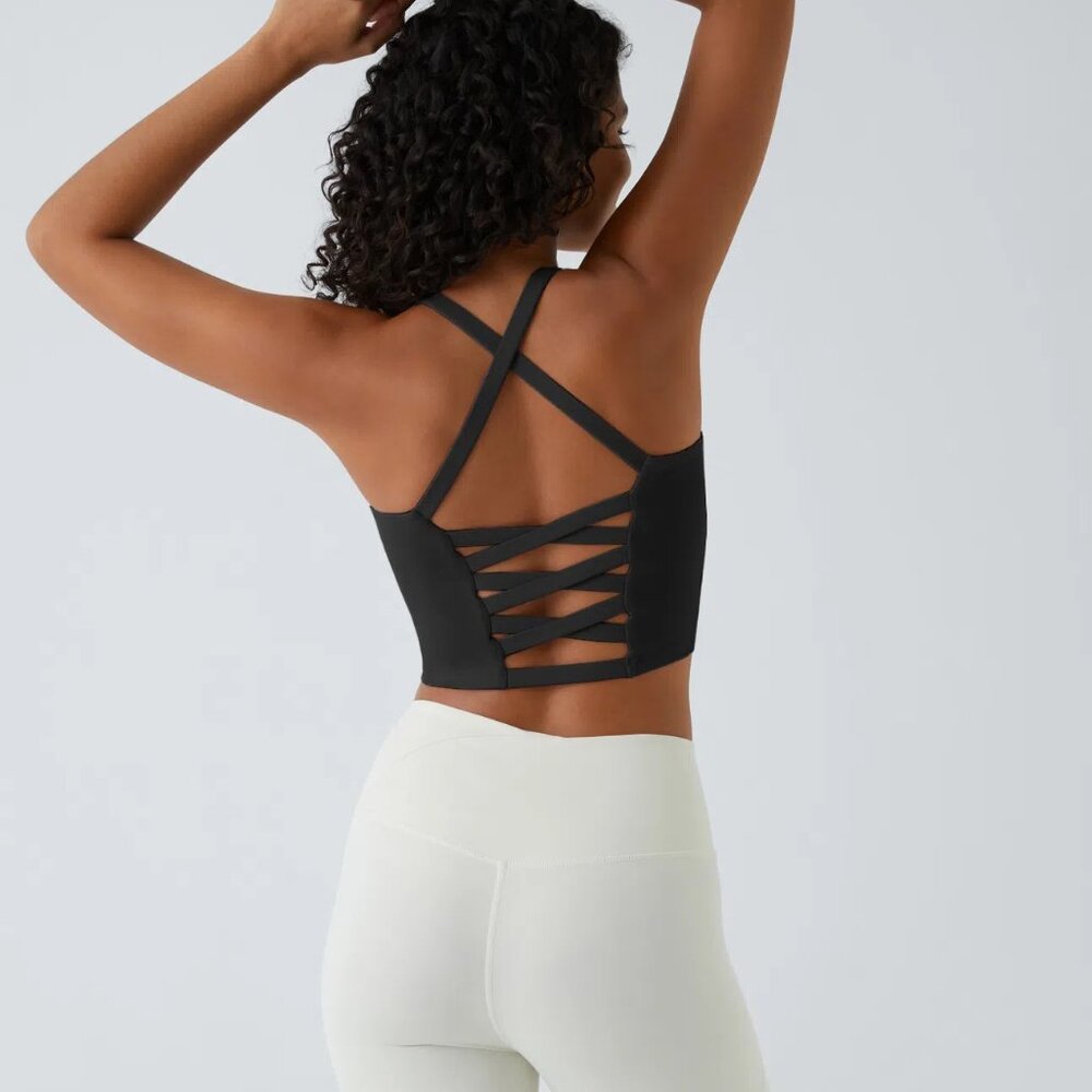 NWT Strappy Cropped Yoga Tank Top  - Size M